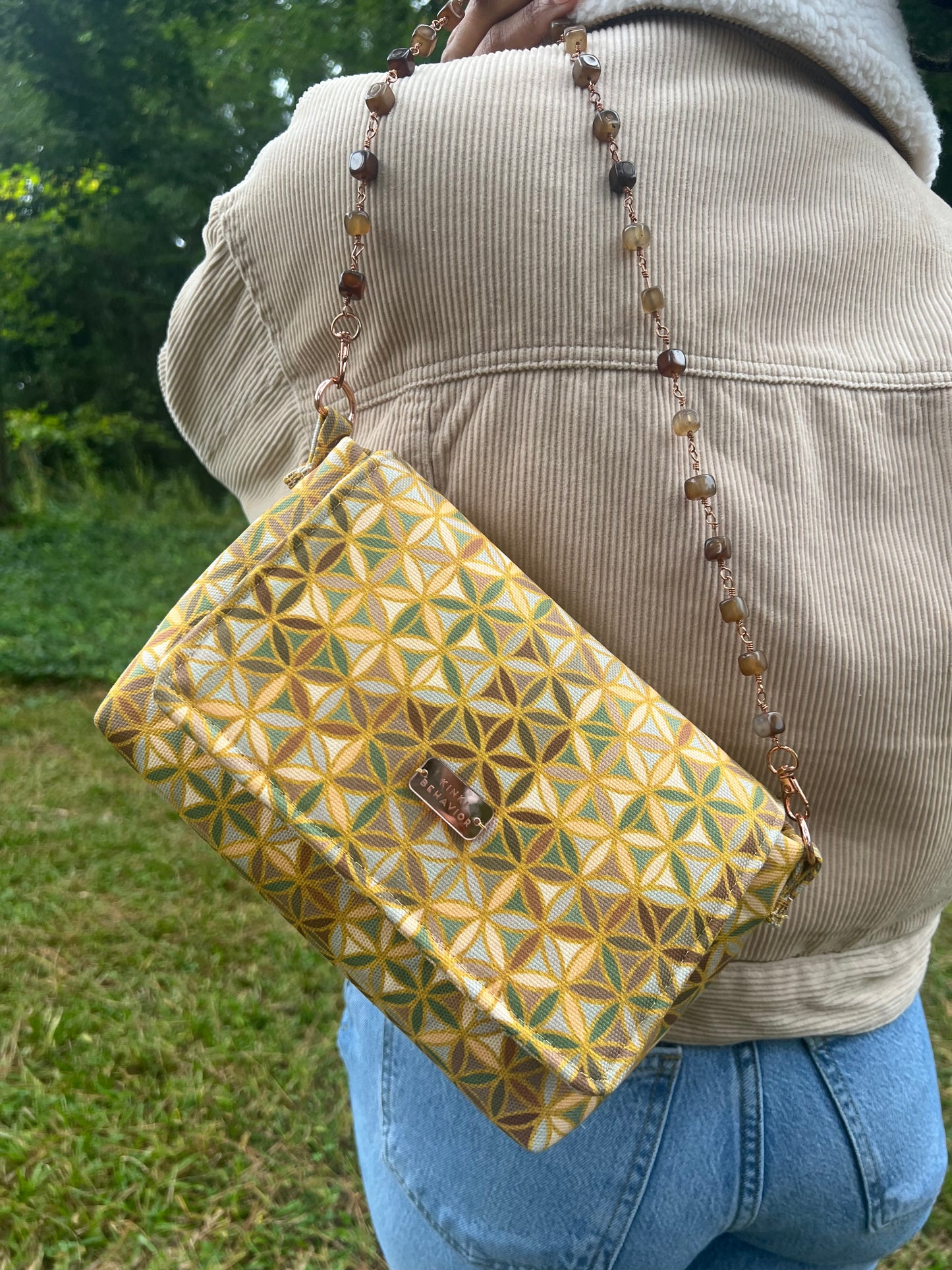 Sacred Geometry Purse “MAKE A WISH $” Shoulder Bag by KINKI BEHAVIOR
