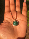 Malachite Ying Yang Crystal Necklace