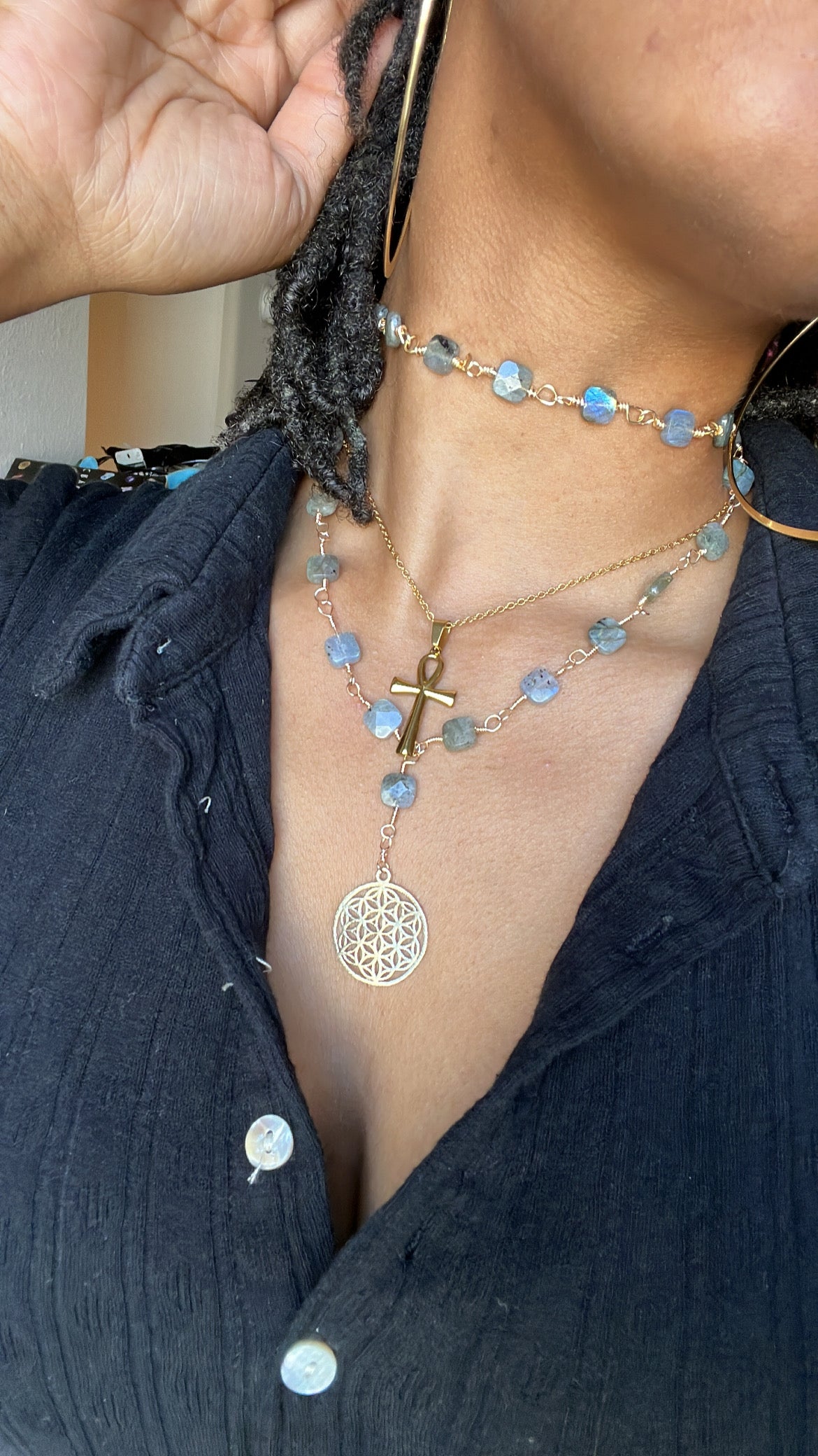 Labradorite Rosary & Choker Set